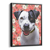 Personalized Framed Pet Portrait Canvas - Bloom