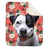 Personalized Pet Sherpa Blanket - Bloom