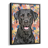 Personalized Framed Pet Portrait Canvas - Bloom