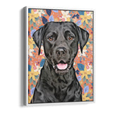 Personalized Framed Pet Portrait Canvas - Bloom