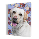 Personalized Framed Pet Portrait Canvas - Bloom