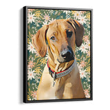 Personalized Framed Pet Portrait Canvas - Bloom