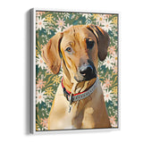 Personalized Framed Pet Portrait Canvas - Bloom