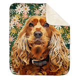 Personalized Pet Sherpa Blanket - Bloom