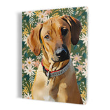 Personalized Framed Pet Portrait Canvas - Bloom