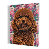 Personalized Framed Pet Portrait Canvas - Bloom