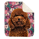 Personalized Pet Sherpa Blanket - Bloom