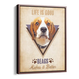 Personalized Framed Pet Portrait Canvas - Retro Style