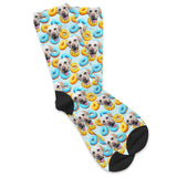 Personalized Pet Face Socks - Donuts