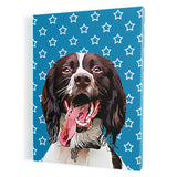 Personalized Pet Portrait Canvas - Stars