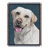 Personalized Pet Portrait Woven Blanket