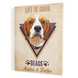 Personalized Framed Pet Portrait Canvas - Retro Style