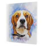 Personalized Framed Pet Portrait Canvas - Watercolor Illustration