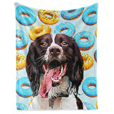 Personalized Pet Blanket - Donuts