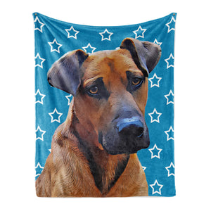 Personalized Pet Throw Blanket - Star Pattern