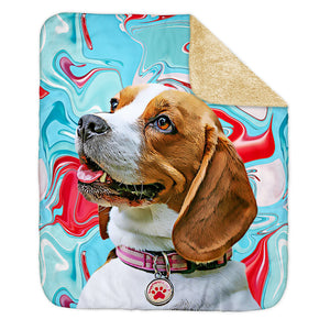 Personalized Pet Sherpa Blanket - Color Swirl