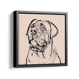 Personalized Minimalistic Pet Portrait - Framed Square Canvas