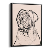 Personalized Minimalistic Pet Portrait - Framed Portrait Canvas