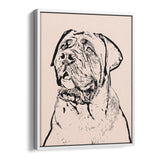 Personalized Minimalistic Pet Portrait - Framed Portrait Canvas