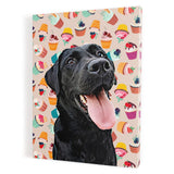 Personalized Pet Portrait Canvas - Cupcakes