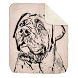 Personalized Pet Sherpa Blanket - Minimalistic Style