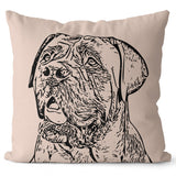 Personalized Minimalistic Pet Portrait Pillow