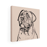 Personalized Minimalistic Pet Portrait - Framed Square Canvas