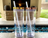 Personalized Tumbler With Lid and Straw, Bridesmaids Gifts, Acrylic Rubber Tumbler, Skinny Tumbler, Personalized Gift for her, custom cup