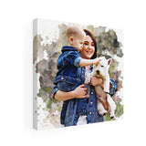 Personalized Pet Family Portrait- Square Canvas