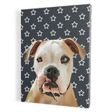 Personalized Pet Portrait Canvas - Stars