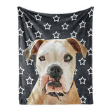 Personalized Pet Throw Blanket - Star Pattern