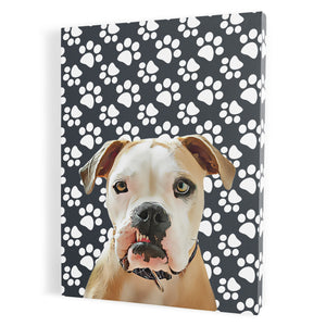 Personalized Pet Portrait Canvas - Paws