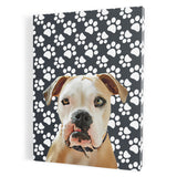 Personalized Pet Portrait Canvas - Paws