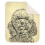 Personalized Pet Sherpa Blanket - Minimalistic Style