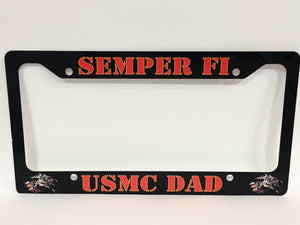 USMC Dad Semper Fi License Plate Frame