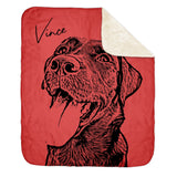 Personalized Pet Sherpa Blanket - Minimalistic Style