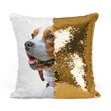 Personalized Pet Portrait Sequin Pillow