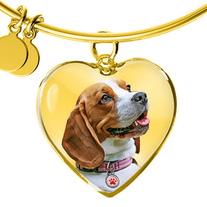 Personalized Luxury Pet Bangle - Heart