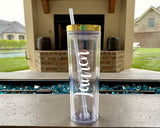 Personalized Tumbler, Custom Tumbler, Tumbler with Straw, Skinny Tumbler, Bridesmaid Proposal, Bridesmaid Gift