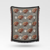 Personalized Pet Face Woven Blanket