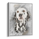 Personalized Framed Pet Portrait Canvas - Watercolor Illustration