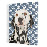 Personalized Pet Portrait Canvas - Paws