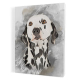 Personalized Framed Pet Portrait Canvas - Watercolor Illustration