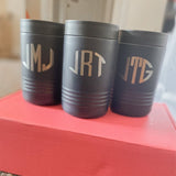 Personalized Stainless Steel Can Cooler, Metal Can Cooler Beverage Holder for Cans or Bottles,Monogram Can Holder, Personalized Can Holder