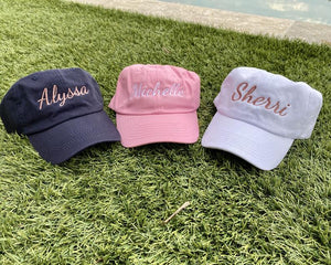 Personalized Hat for Women, Ball Caps for Women, Bridesmaid Hats, Bachelorette Party Hats, Personalized Hat, Embroidered Cap, Custom Hat