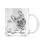 Personalized Minimalistic Pet Portrait Glass Mug