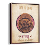 Personalized Framed Pet Portrait Canvas - Retro Style