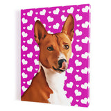 Personalized Pet Portrait Canvas - Hearts