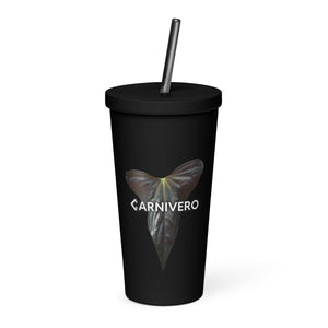 Anthurium Nov DF Insulated tumbler with a straw