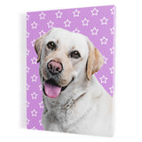 Personalized Pet Portrait Canvas - Stars